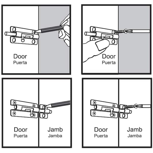 Everbilt 6 in. Zinc Plated Chain Bolt 80092 - The Home Depot