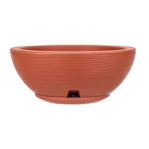 Amsterdan Large Terracotta Plastic Resin Indoor and Outdoor Planter Bowl