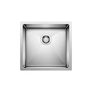 Precision Satin Polished Stainless Steel 19 in. x 18 in. Single Bowl Undermount Kitchen Sink