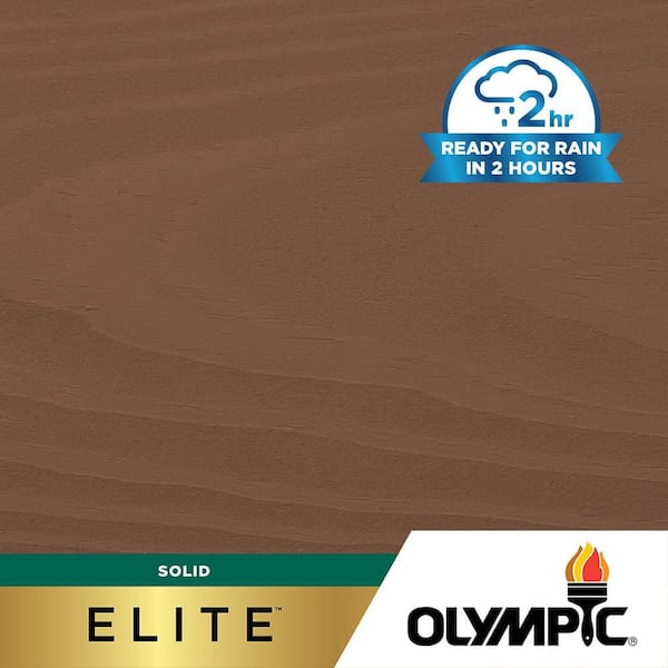 Olympic Elite 1 gal. SC-1089 Woodchuck Solid Advanced Exterior Stain and Sealer in One