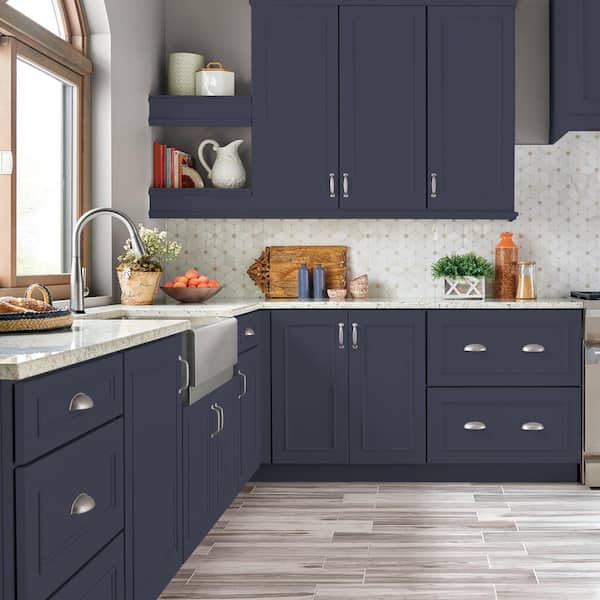 1 gal. #PPU15-19 Black Sapphire Semi-Gloss Enamel Interior/Exterior Cabinet, Door & Trim Paint