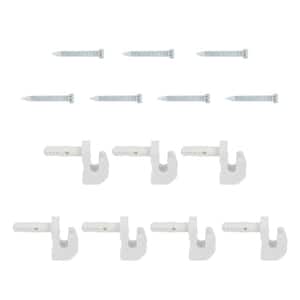 White Back Wall Shelf Clips (7-Pack)