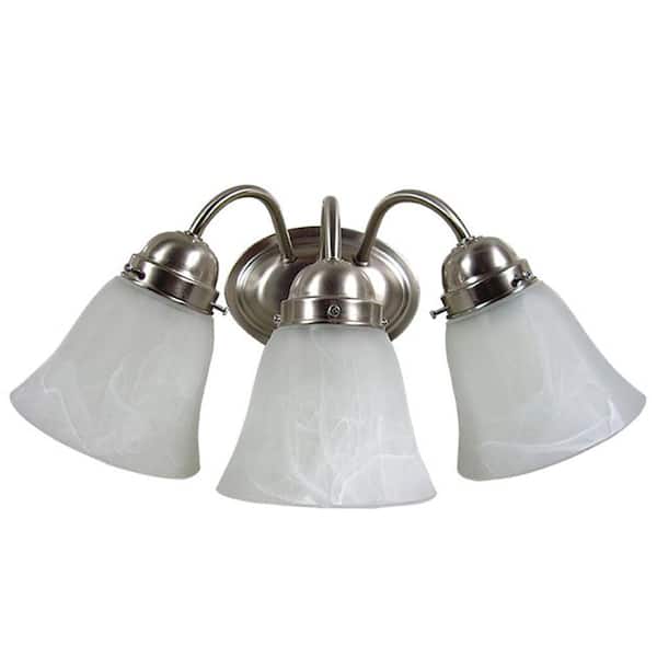 Unbranded Gordo 3-Light Satin Nickel Vanity Light