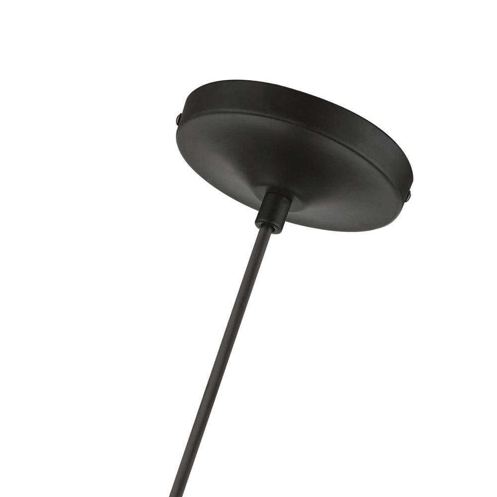Black and Brushed Nickel Mini Pendant with Clear Glass Shade