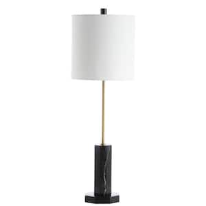 Zackary 31 in. Black/Brass Gold Table Lamp