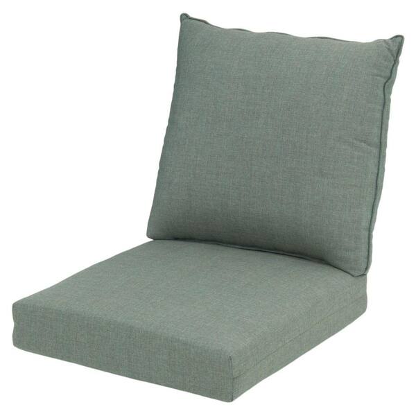 Hampton Bay Spa Solid Rapid-Dry Deluxe Outdoor Deep Seating Cushion