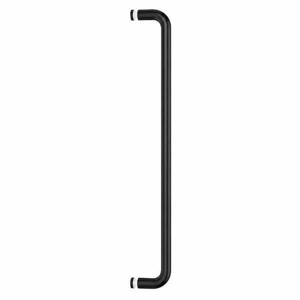 24 in. Sliding Shower Door Handle Towel Bar in Matte Black for Shower Stalls Glass Enclosures (1-Pair)