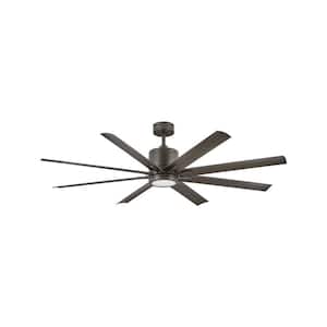 Hinkley Vantage 66" 6-Speed Indoor/Outdoor Ceiling Fan with Light, Metallic Matte Bronze