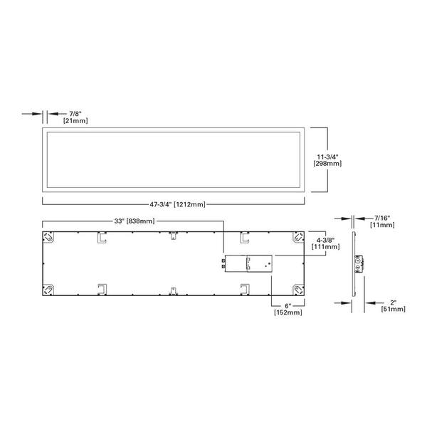 Metalux White 1'x4' Integrated LED Commercial Grade Recessed Flat