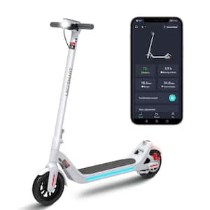 A8 44.3 in. L x 17.3 in. W x 46.5 in. H White Foldable Adult Electric Scooter