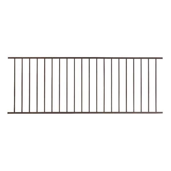 FORTRESS Fe26 34 in. H x 8 ft. W Bronze Steel Railing Level Panel