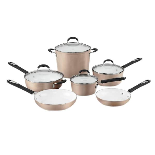 Cuisinart Elements 10-Piece Champagne Cookware Set with Lids