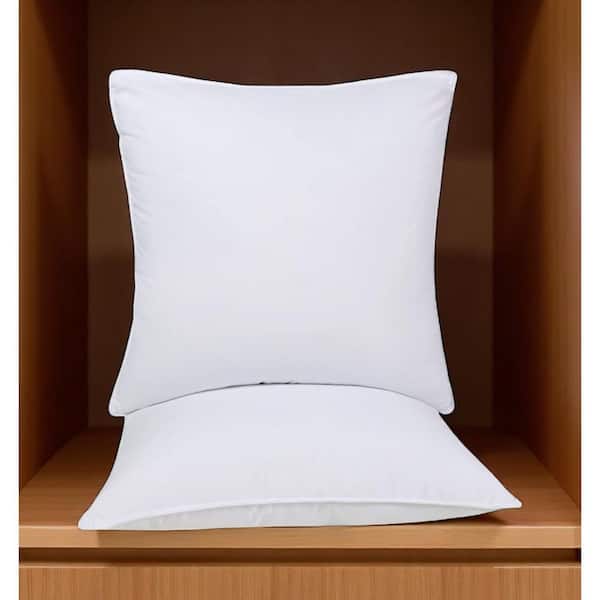 Set of Two Microfiber Down Alternative Medium Hypoallergenic European Size Bed Pillows