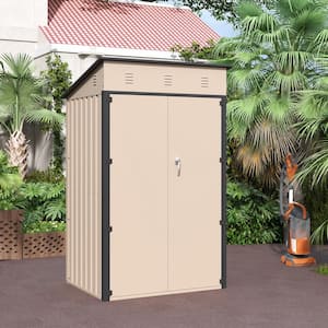 6 ft. W x 4 ft. D Outdoor Storage Metal Shed with Lockable Door, Tiny House, Utility Shed, Lean-to Shed (24 sq. ft.)