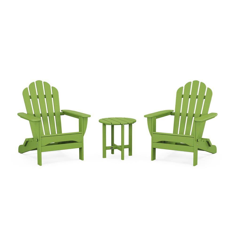 Monterey Bay 3-Piece Plastic Patio Conversation Set in Lime Folding Adirondack price history on PriceWatchPro
