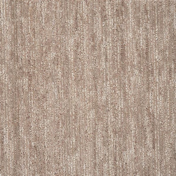 Natural Harmony 6 in. x 6 in. Pattern Carpet Sample - Borderline - Color Chestnut