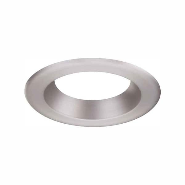 Commercial Electric 6 in. Brushed Nickel LED Recessed Can Light Trim Ring