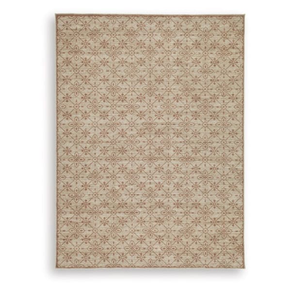 Lyamford 5 ft. x 7 ft. Brown/Beige Geometric Area Rug