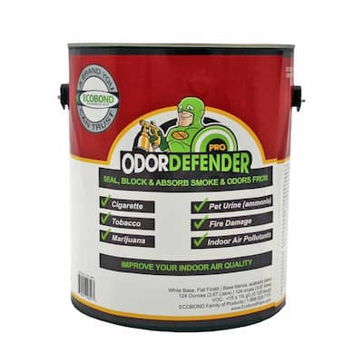 OdorDefender, 1-Gal. Off White Flat Smoke Eliminator & Odor Blocking Paint
