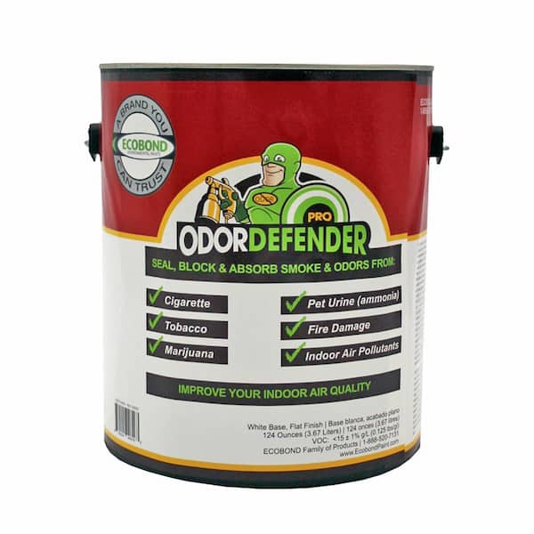 ECOBOND OdorDefender, 1-Gal. Off White Flat Smoke Eliminator & Odor Blocking Paint