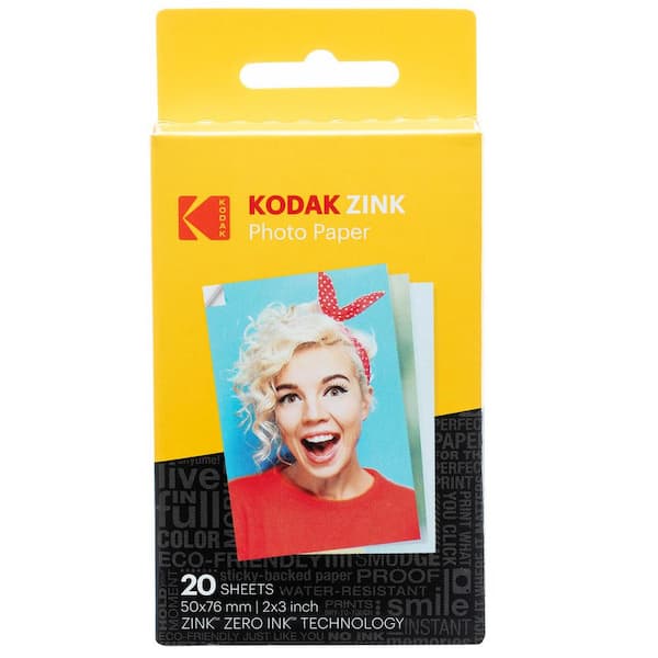 Kodak 2-in x 3-in Premium Zink Photo Paper (20 Sheets) Compatible