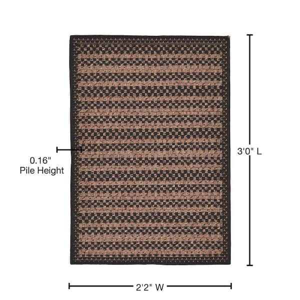 Unique Loom Outdoor Checkered Black 2' 2 x 3' 0 Area Rug 3127198 - The Home  Depot