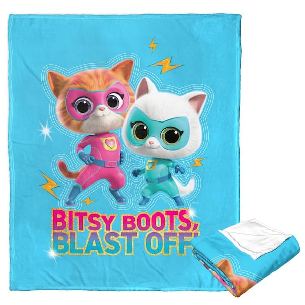 THE NORTHWEST GROUP Disney Junior Superkitties Bitsy Boots Silk Touch Multi-Colored Throw Blanket