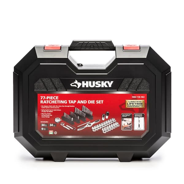 Husky SAE/Metric Ratcheting Tap and Die Set (77-Piece)
