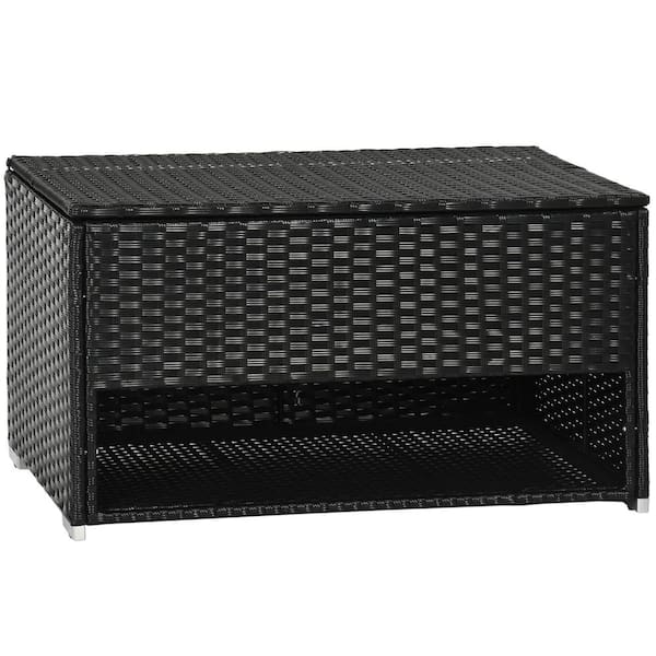 Outsunny 82 Gal. Black Deck Box or Indoor, Outdoor