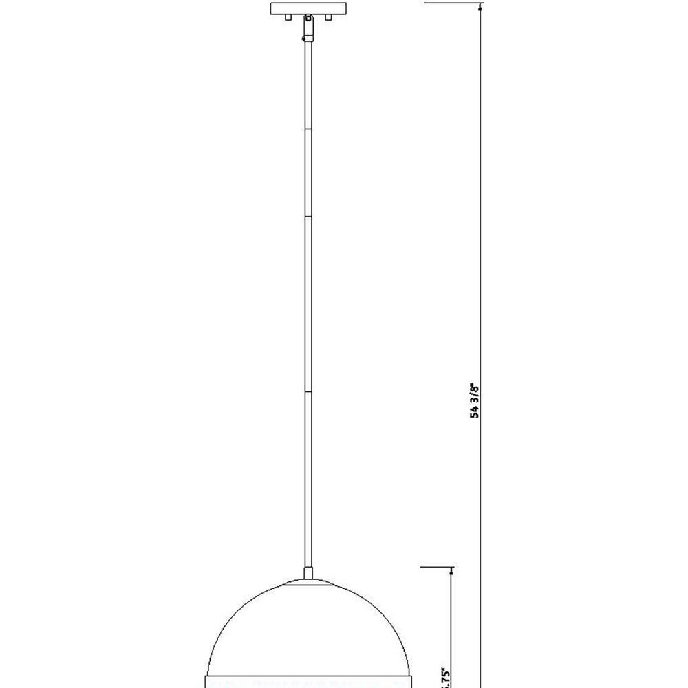 Dia Matte Black and Brass Glass Pendant Light