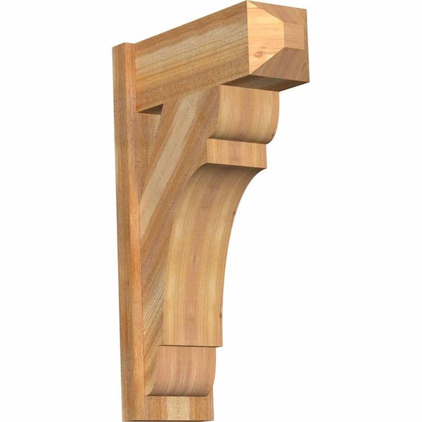 Ekena Millwork 8 in. x 32 in. x 20 in. Olympic Craftsman Rough Sawn Western Red Cedar Outlooker