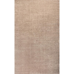 Haze Solid Low-Pile Beige 10 ft. x 14 ft. Area Rug