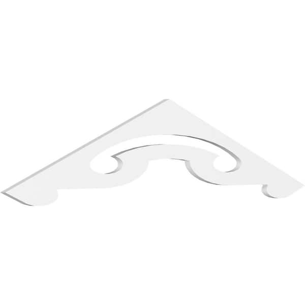 Ekena Millwork Pitch Northwest 1 in. x 60 in. x 15 in. (5/12) Architectural Grade PVC Gable Pediment Moulding