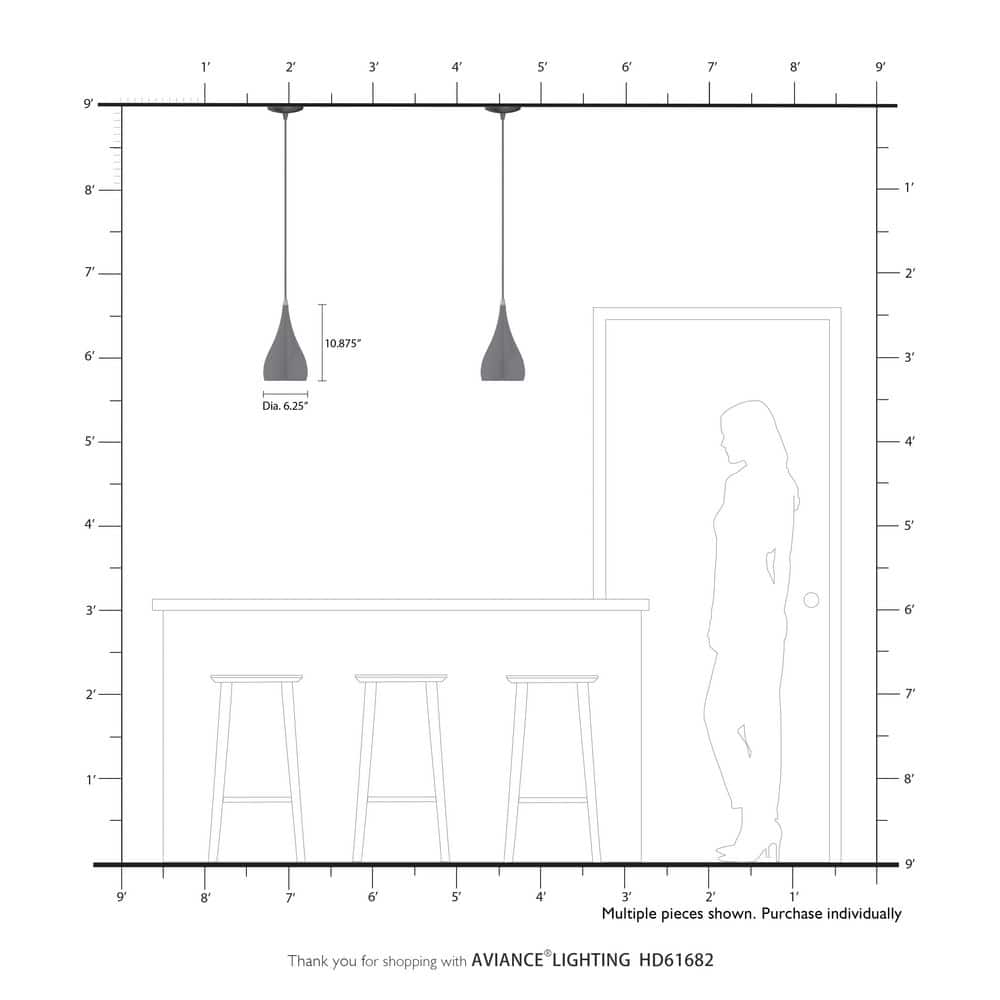 Amador Shiny Black and Gold Mini Pendant Light, 6.25" Indoor/Outdoor