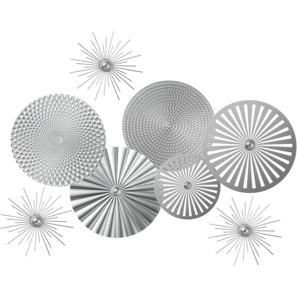 8 Pcs 7.87 in. Silver Metal Starburst Wall Decor price history on PriceWatchPro