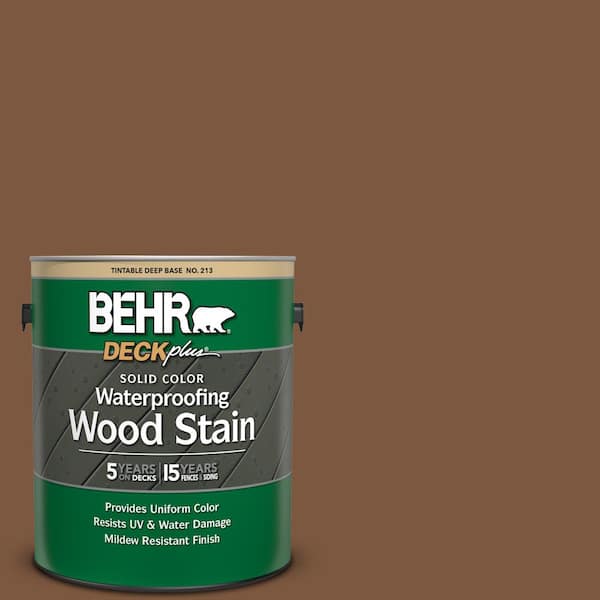BEHR DECKplus 1 gal. #SC-110 Chestnut Solid Color Waterproofing Exterior Wood Stain