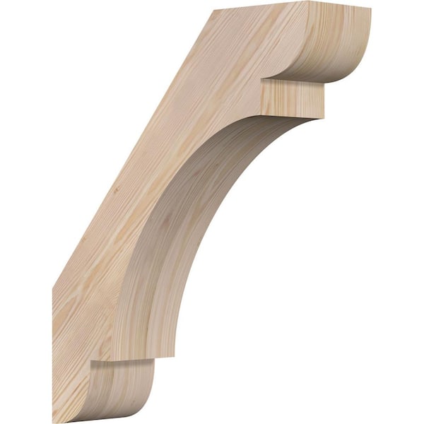 Ekena Millwork 5 1/2"W x 20"D x 24"H Olympic Smooth Knee Brace, Douglas Fir