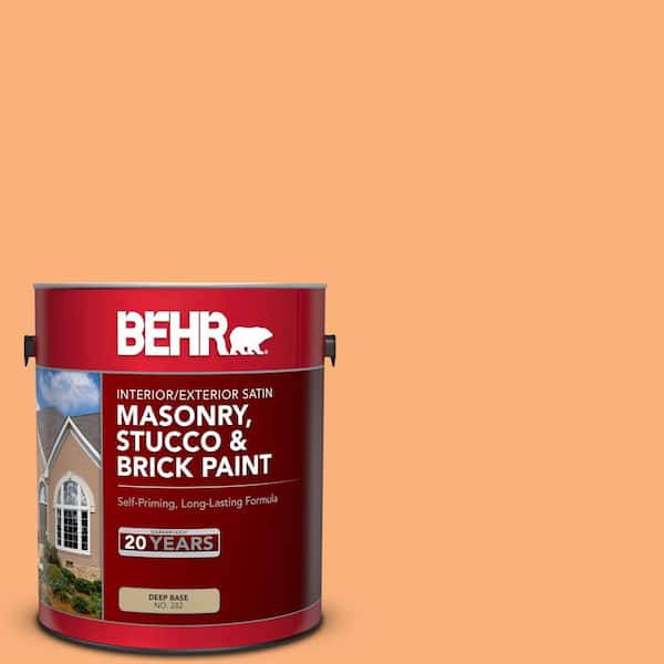 1 gal. #P220-5 Fuzzy Peach Satin Interior/Exterior Masonry, Stucco and Brick Paint