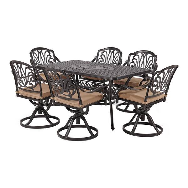 7 piece swivel chair patio set