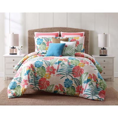 Coco Paradise 3-Piece Multiple Floral King Comforter Set