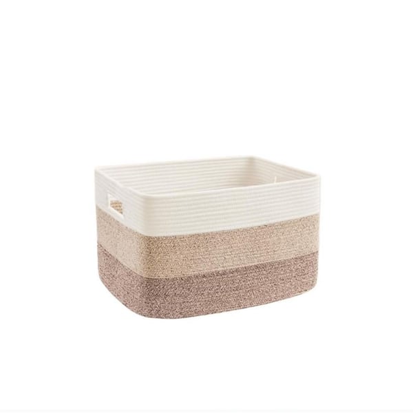 Brown 12 x 21 x 16 Rectangle Brown Laundry Basket (1-Pack)