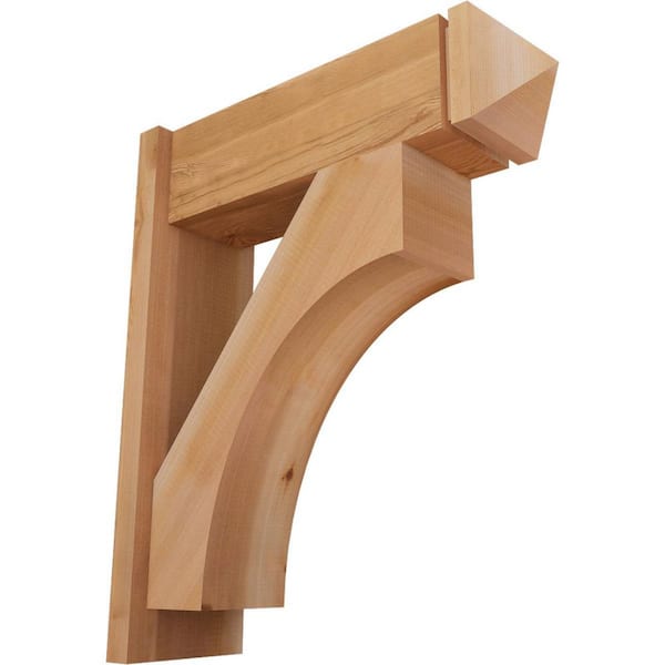 Ekena Millwork 8 in. x 28 in. x 24 in. Westlake Arts and Crafts Smooth Western Red Cedar Outlooker