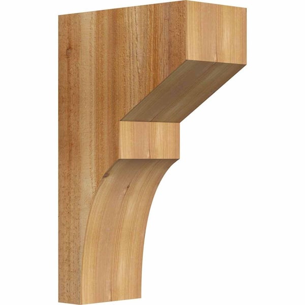 Ekena Millwork 6 in. x 12 in. x 20 in. Western Red Cedar Monterey Rough Sawn Corbel