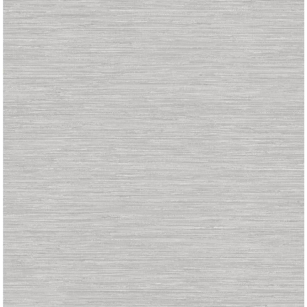 Cantor Grey Faux Grass Cloth Wallpaper Sample