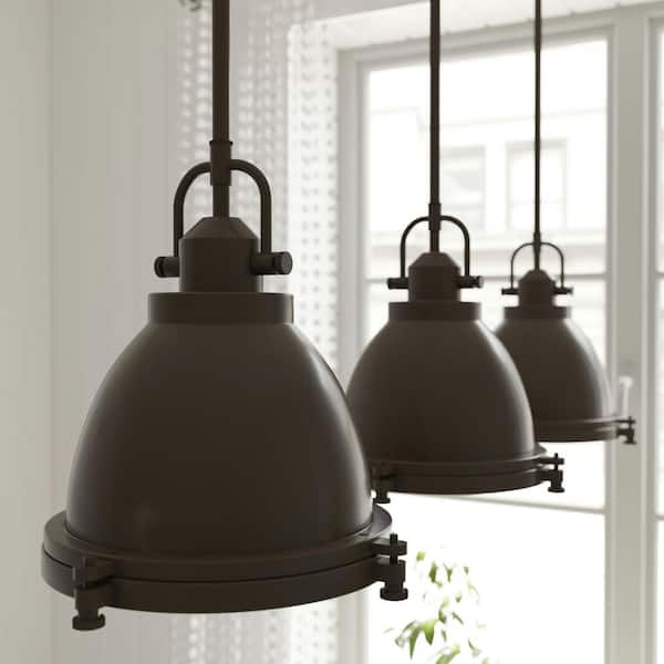 Hunter Bridgemoor 1 Light Noble Bronze Pendant with Shade Kitchen Light