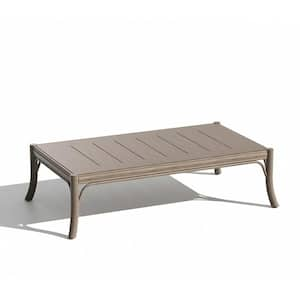 Lamando Weathered Gray Aluminum Outdoor Patio Cofee Table