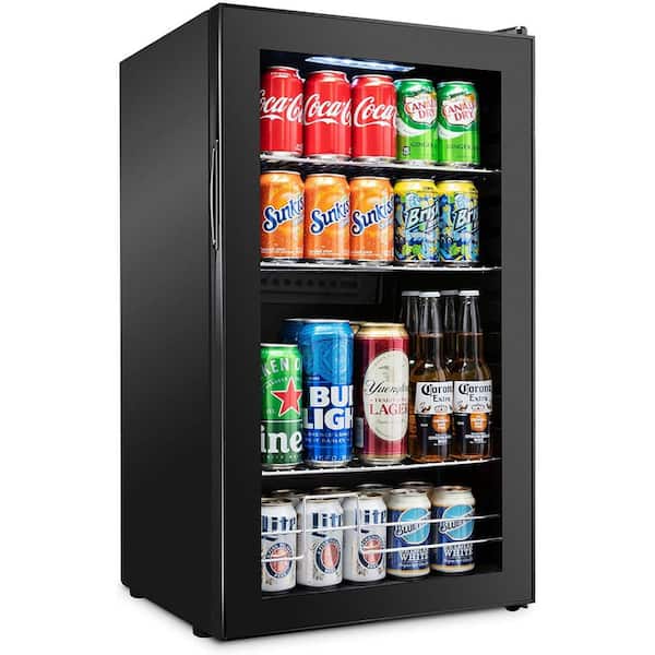 Ivation 19 in. 126 Can Freestanding Beverage Refrigerator Ultra Cool Mini  Drink Fridge IVABC1260BWH - The Home Depot