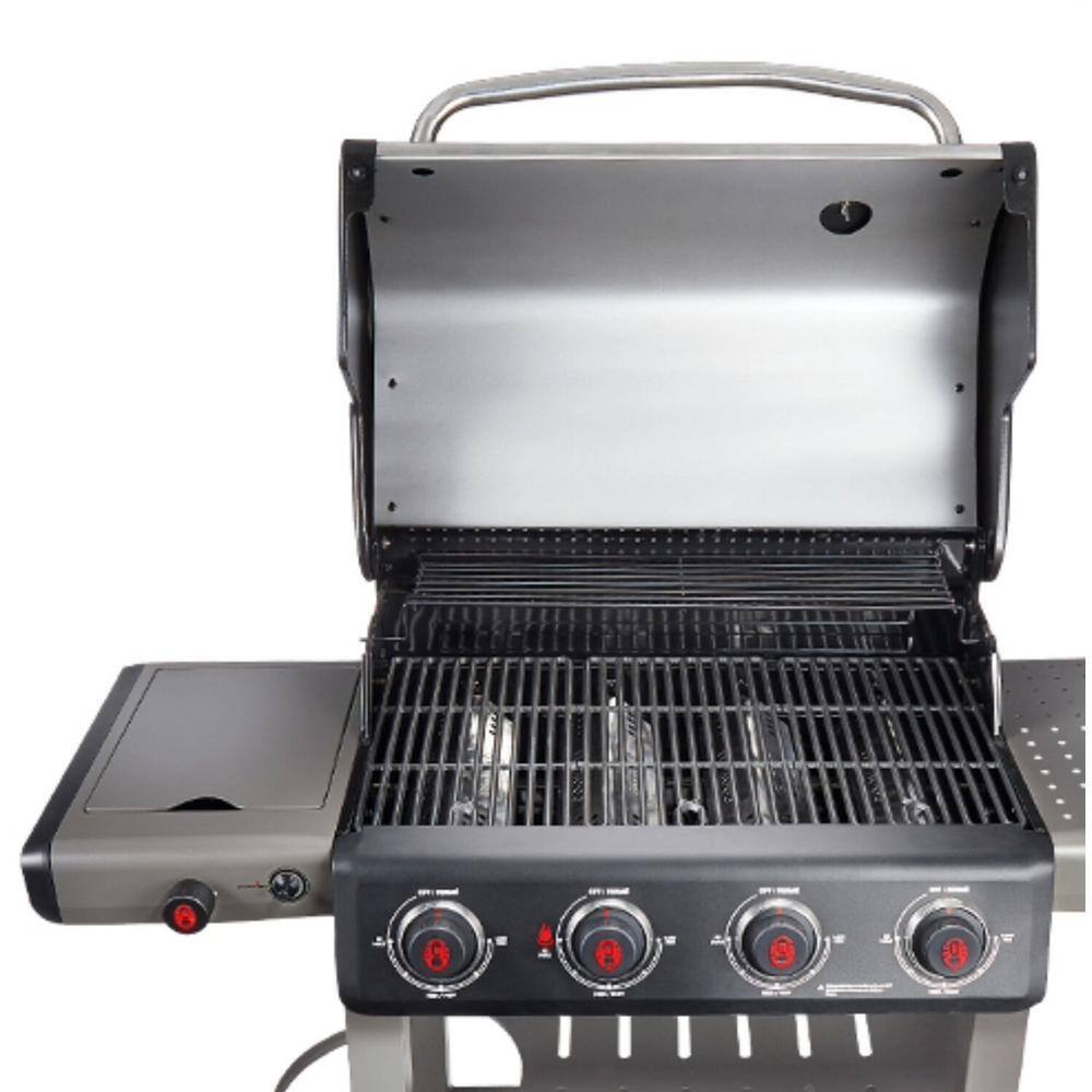 Coleman 4-Burner Stainless Steel Propane Gas Grill with Side Burner