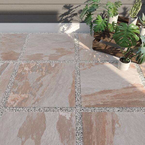 Corso Italia Sample - Flagstone Natural Cleft 6 in. x 6 in. x 0.75 in. Stone Look Porcelain Paver