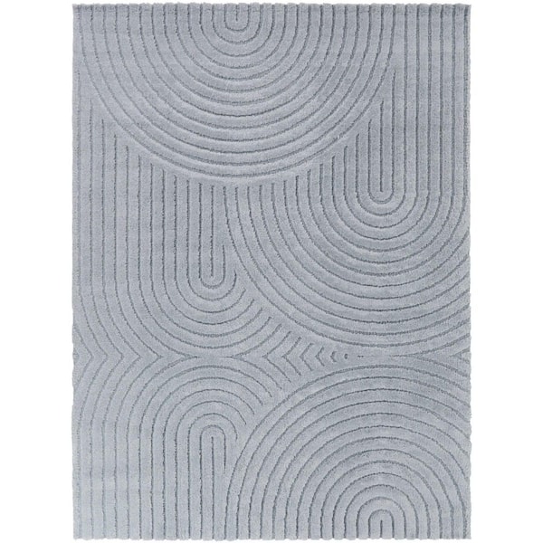 Caserio Teal 2 ft. 2 in. x 10 ft. Modern Arches Runner Rug